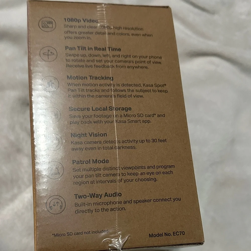 TP-Link Kasa Smart Camera in Brown Box